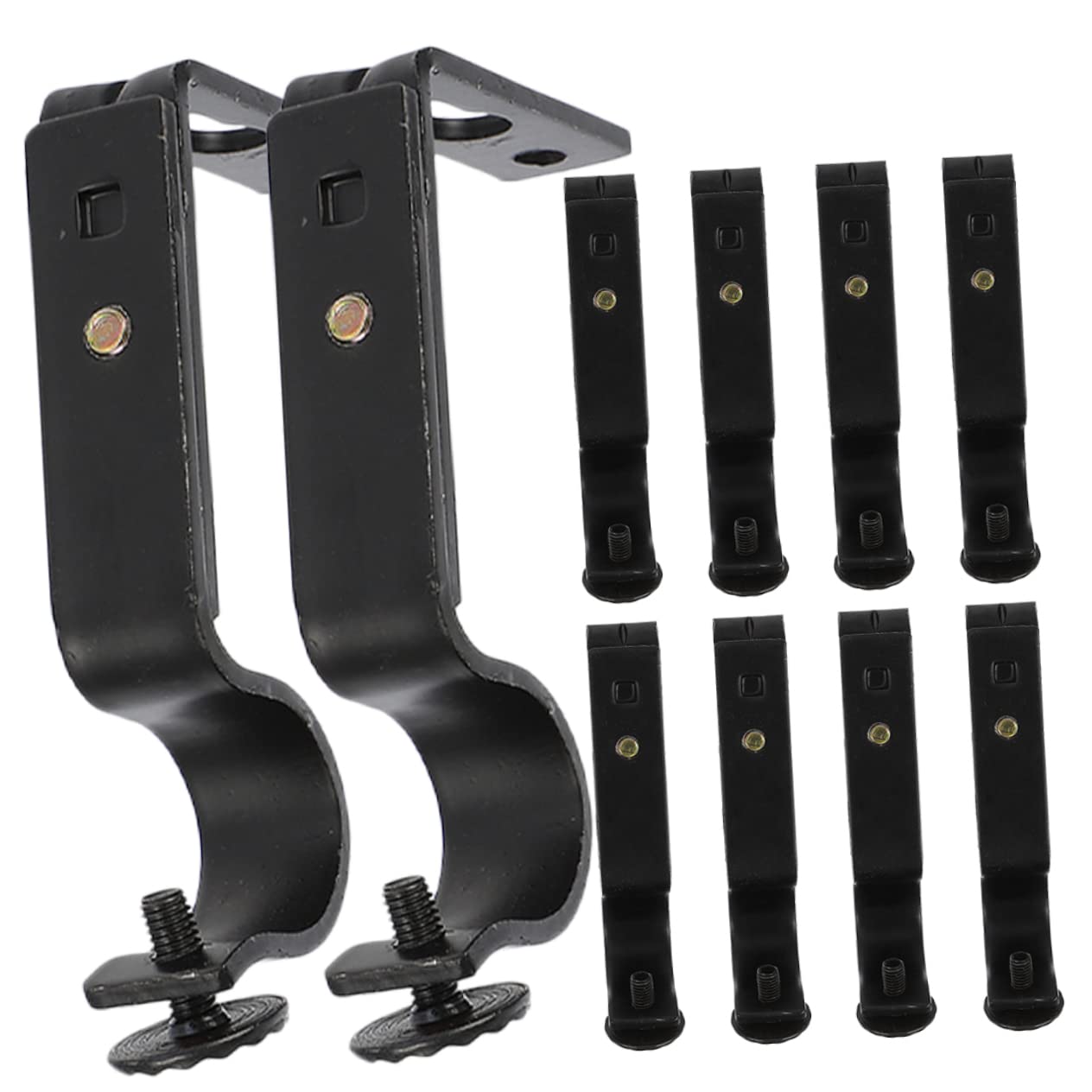 BESTYASH 10pièces Supports de Tringle à Rideaux Lot de Compatibles avec Fenêtres et Portes pour Rideaux Épais et Barres à Vêtements Design Épuré et Facile à Installer