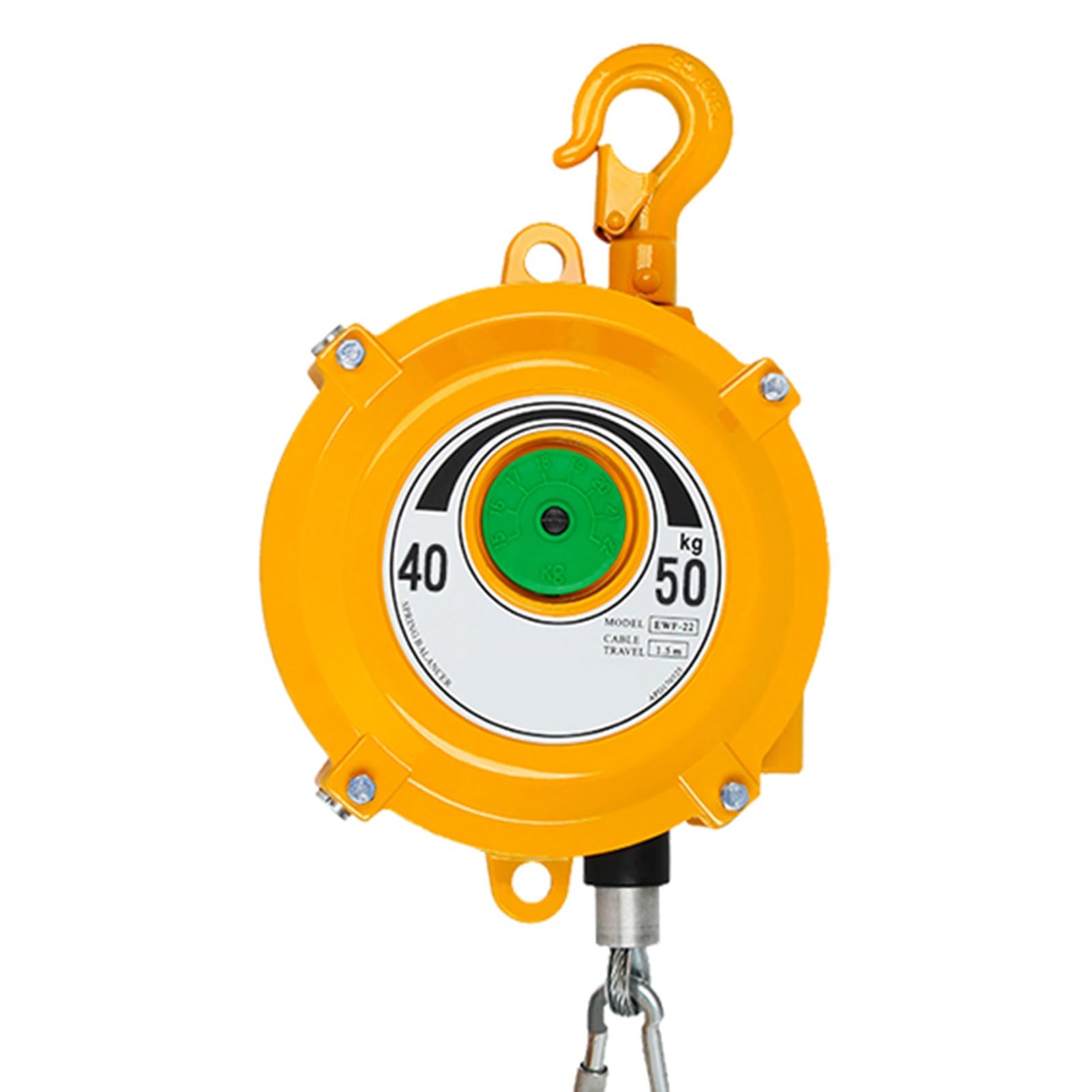 WEKONUMEX Retractable Spring Balancer, Spring Balancer Retractor Alloy Steel Multiple Load Ranges Industrial Tool Support(40-50kg)