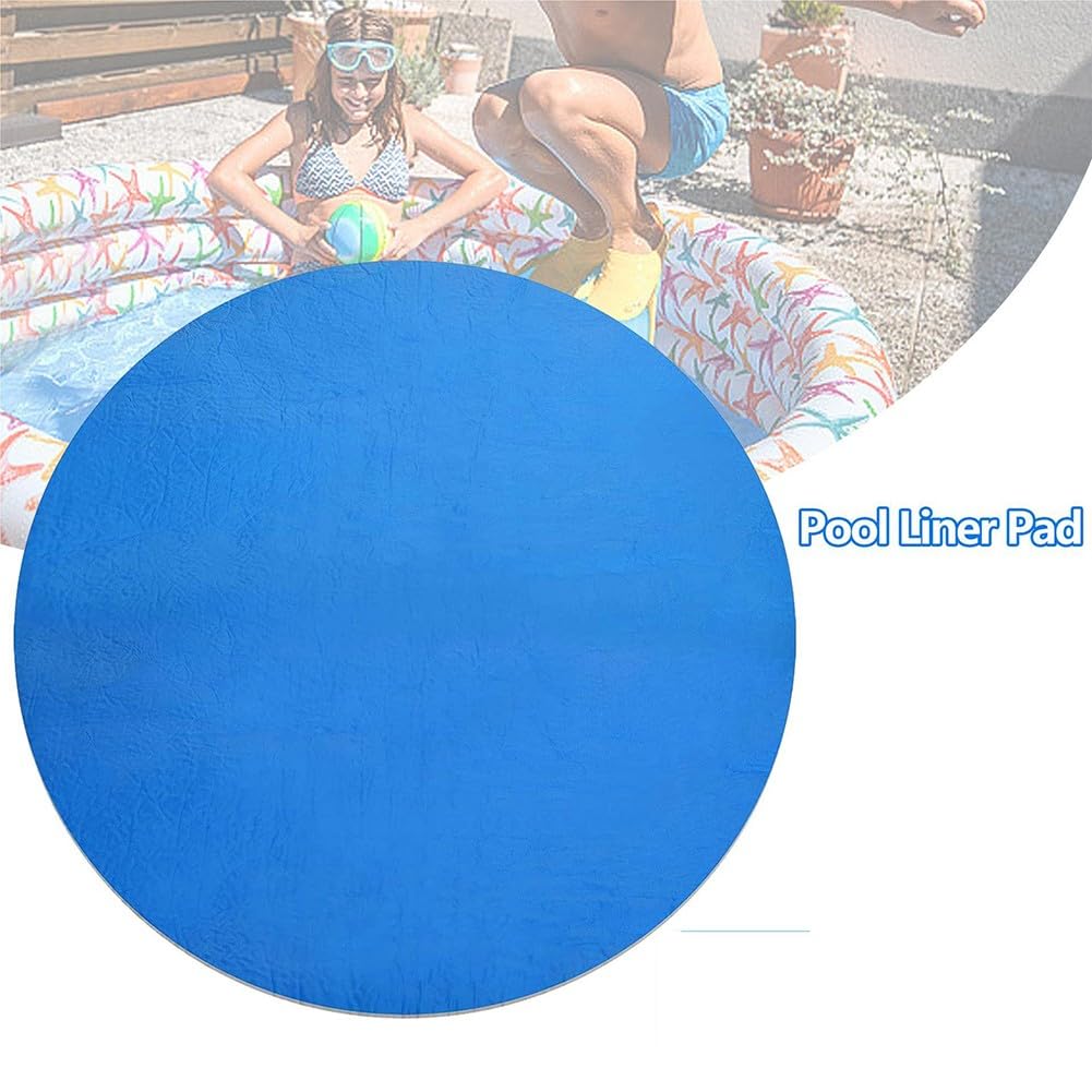 Tapis de piscine rond bleu