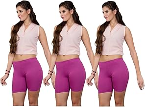 Prithvi® Yoga Shorts/Cycling Shorts for Girls & Women's IE (Inner Elastic) - Pack of 3# Multicolour # Premium Wear # Colour May Vary #