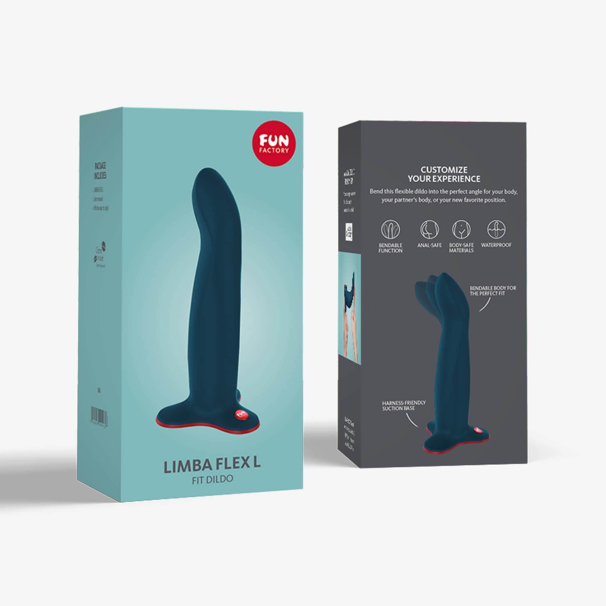 Dildo Fun Factory Limba Flex L Azul marino 18 cm