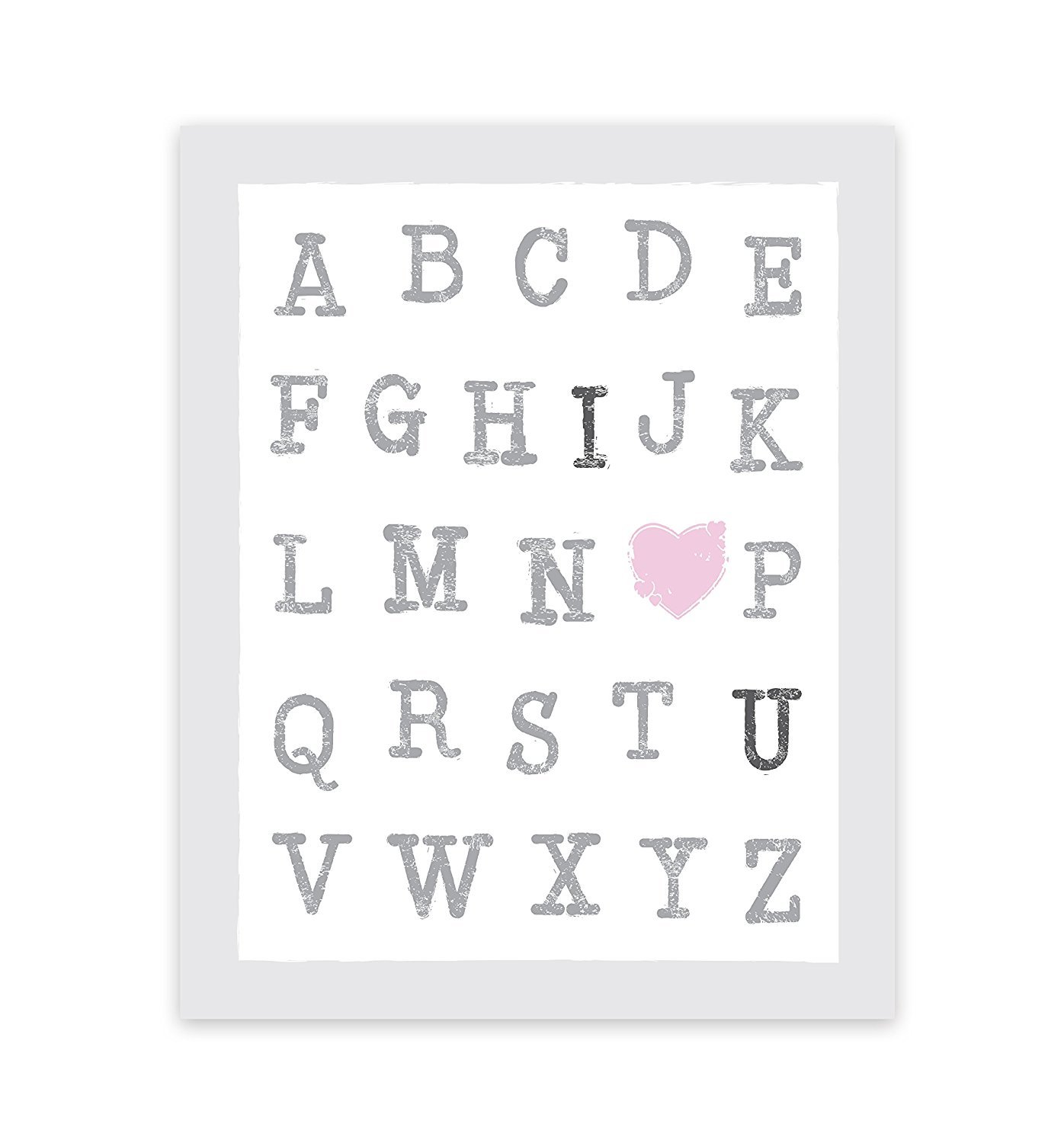 Amazon.com: Abc's of Love Pink 08x10 Inch Print, I Love You Wall Quotes  Nursery Quotes Alphabet Letters Words Art Alphabet Wall Art Decor Baby Girl  Nursery Decor Wall Art ABC I Heart