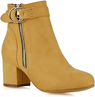 mustard colored ankle boots