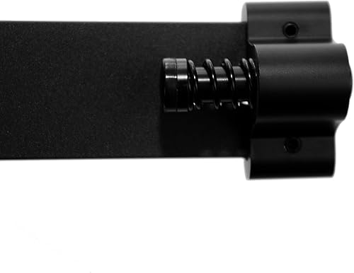 Miniatura 4 de LWZH Topes de puerta de acero negro para puerta corredera de granero Kit de rodillos de riel 2 Pack