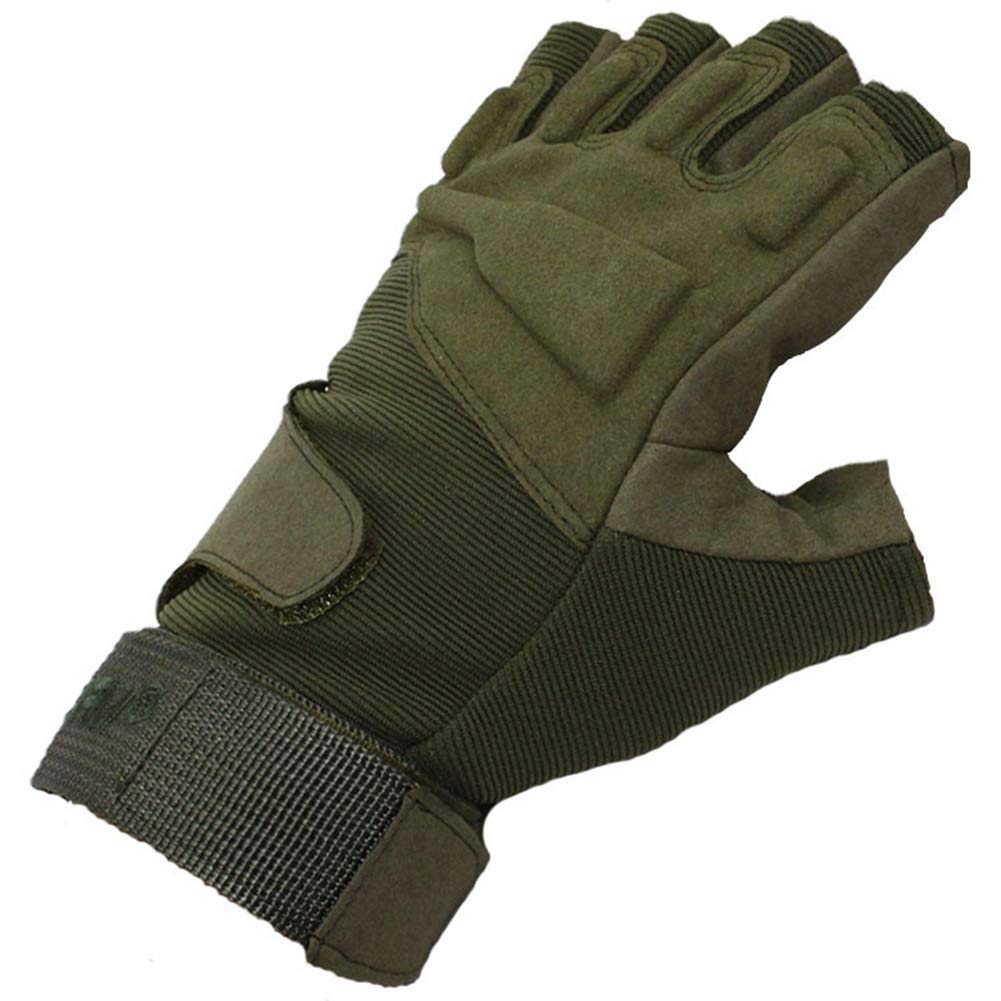 Gants Black Hawk Half Finger tactiques running outdoor et parkour vert XL