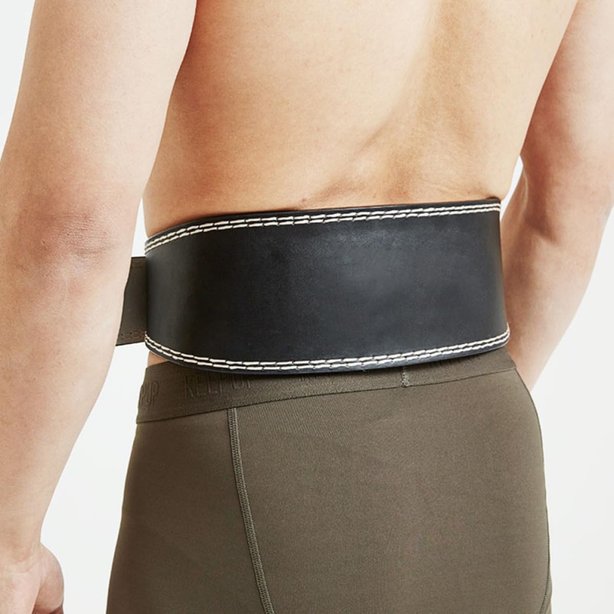 YARNOW Adjustable Pu Material Back Support Belt for Weightlifting and Hard Pull, Lumbar Brace Strap Back Relief, Waist Support Belt for Fitness Training, Size L and Xl, Black