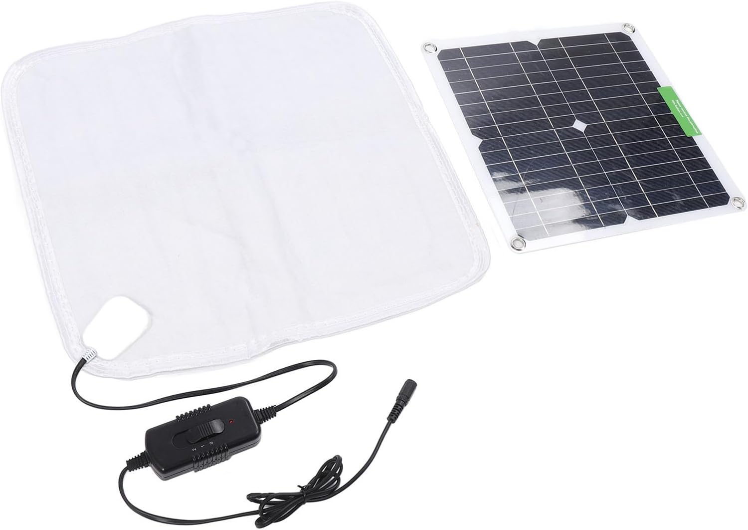 Solar Panel Heating Blanket, 12V 50W Rapid Uniform Heating Soft Portable Pet Pad for Car, Outdoor Use with High Efficiency Polycrystalline Silicon Panels, Extended