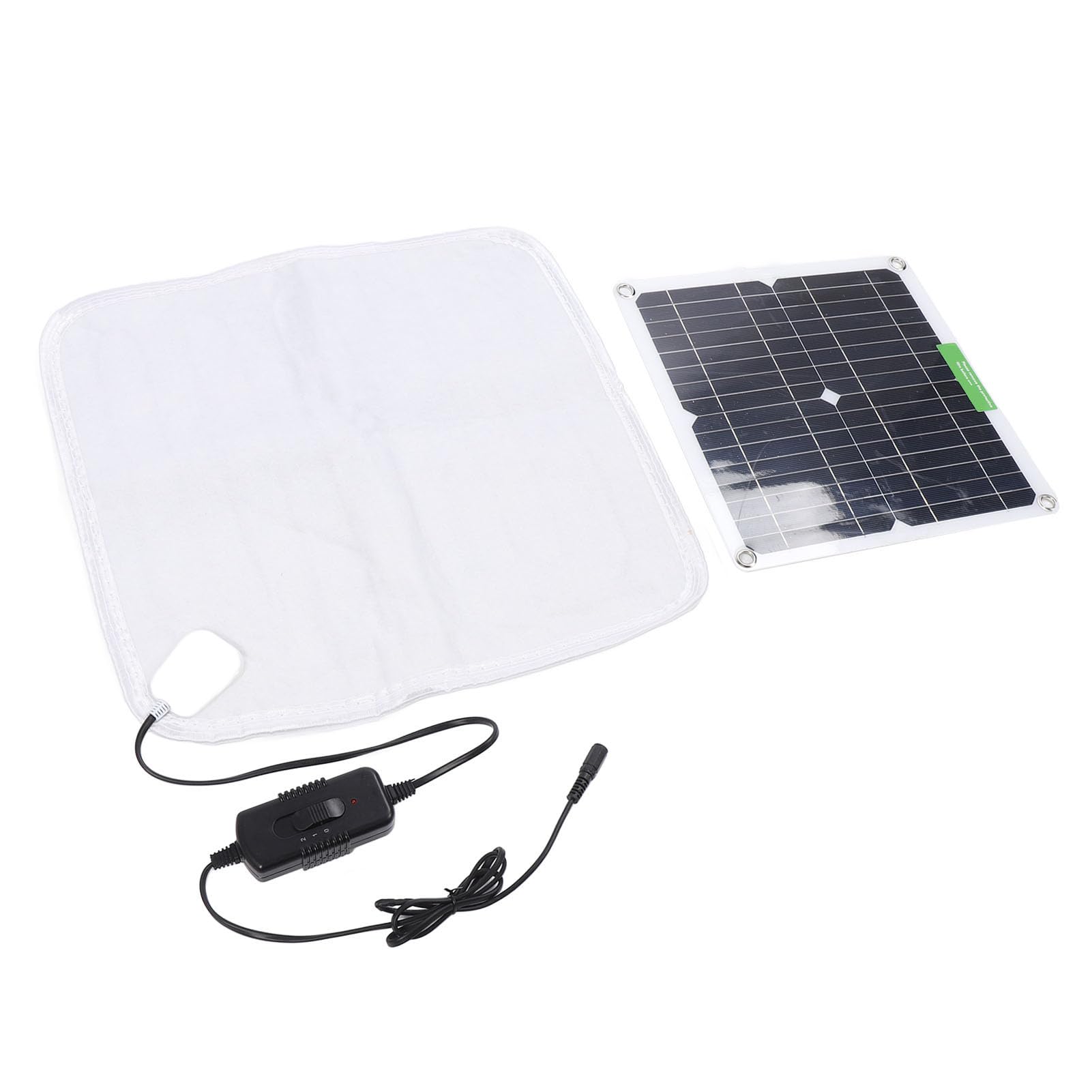 Coperta Riscaldata Versatile con Pannello Solare 12V 50W Tappetino Riscaldante per Animali Domestici in Morbido Tessuto per Viaggi in Auto