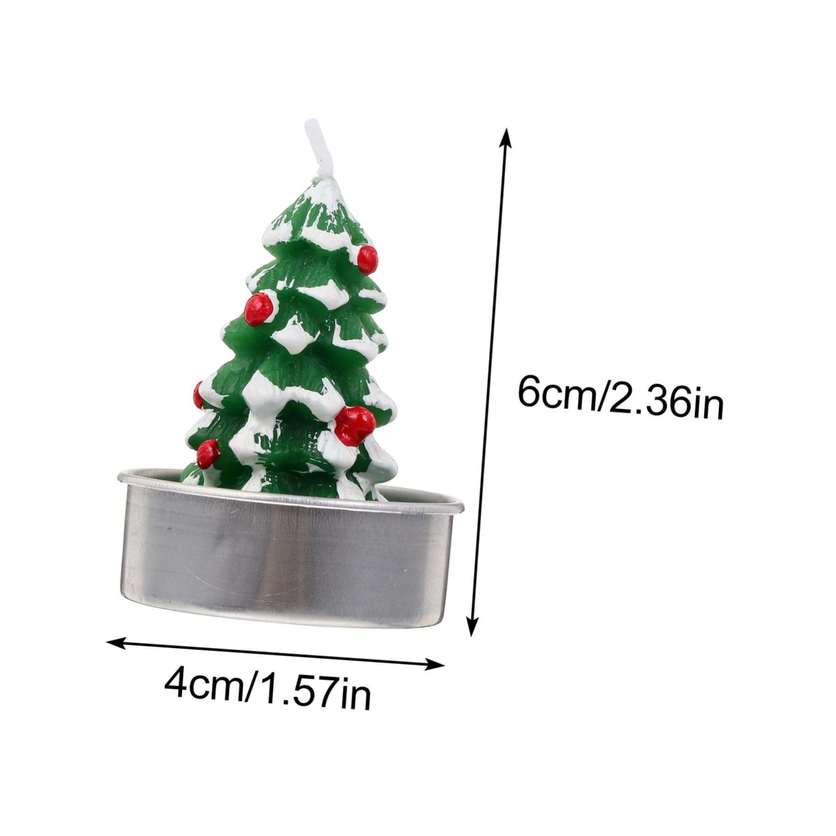 FONDOTIN 12pcs Christmas Tree Candles Flickering Decorative Candles Tealight Holder Country Christmas Decor Long Burn Time