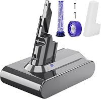 Acumulator BATTOOL 6.0Ah pentru aspirator Dyson V7 SV11 Animal Absolute Fluffy Motorhead Pro Trigger, cu filtru de schimb pentru mașină și barcă 1