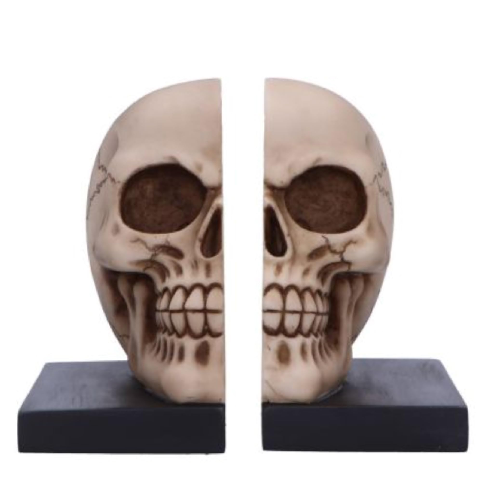 Final Chapter Skull Bookends 13.5cm