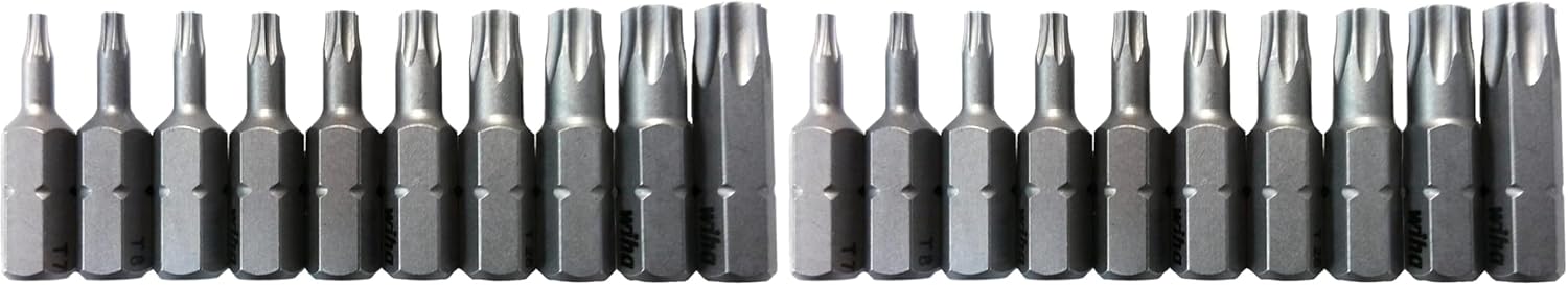 Wiha 72595 Blister Pack Torx Insert Bit Set, 10 Pc