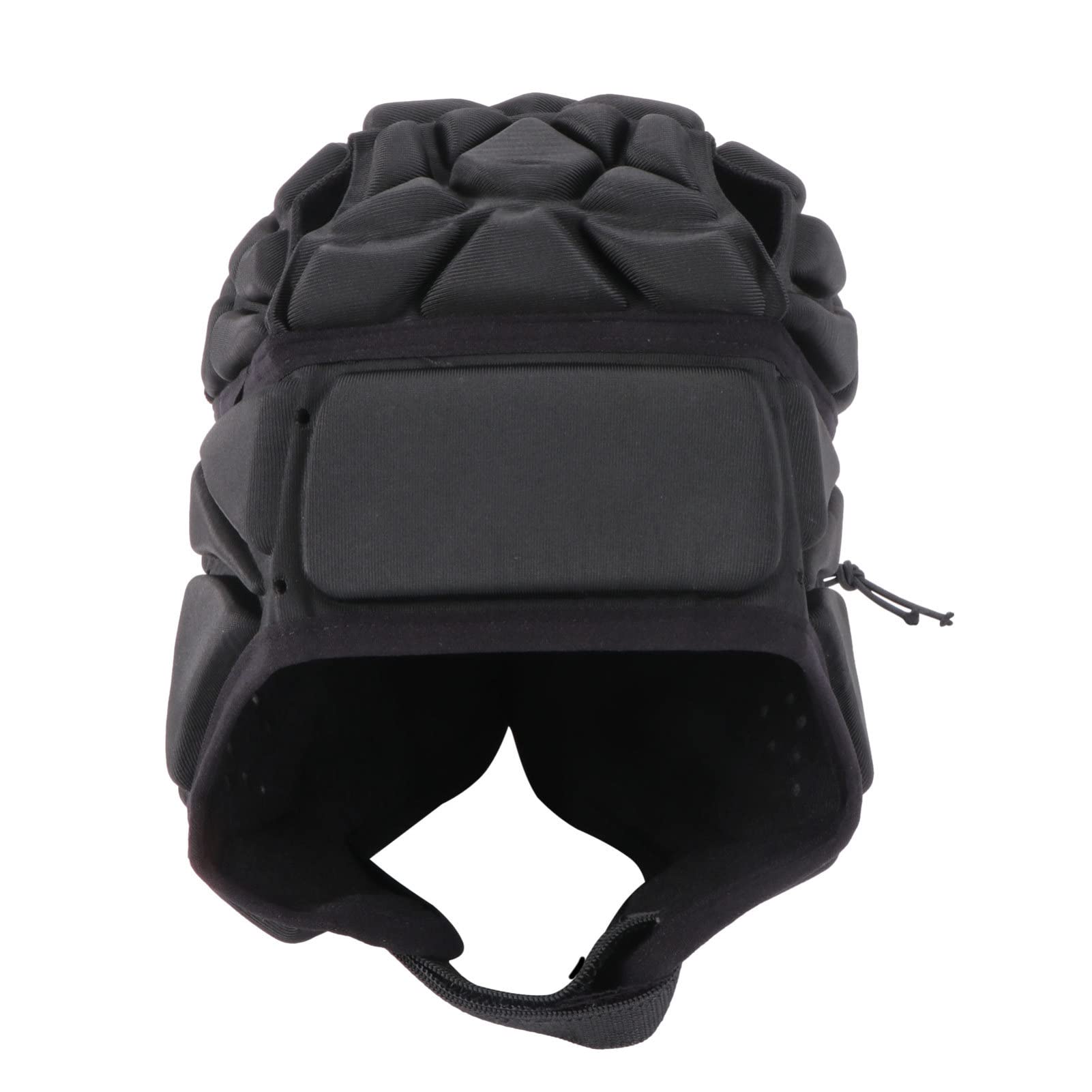 DECHOUS Casco Da Football Con Bandiera Soft Shell Caschi Da Rugby Imbottiti Copricapo Protettivo Per Portiere (Nero)
