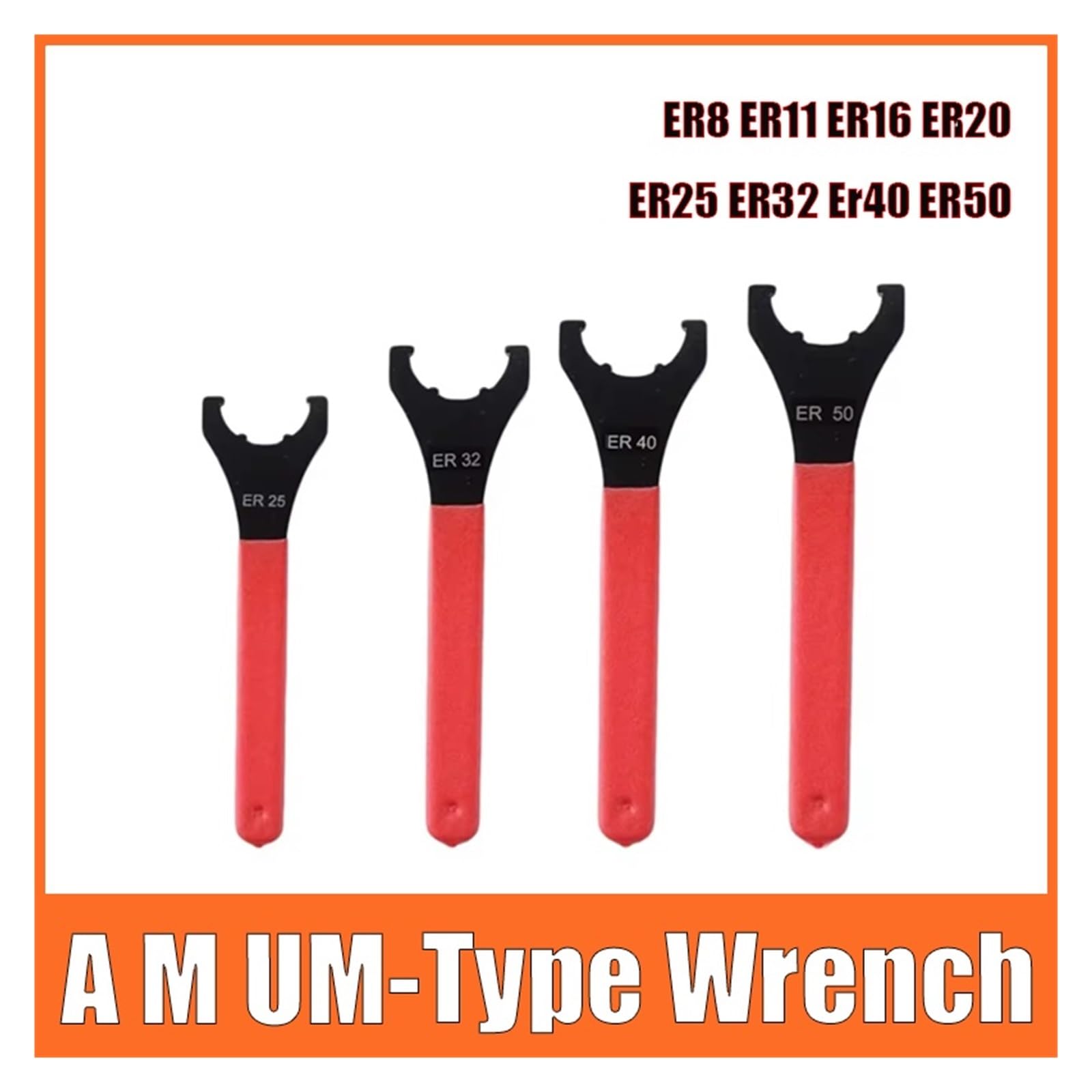 Clé pour mandrin à pince Porte-mandrin à pince de Type ER25 ER32 ER40 ER50 UM, clé à écrou de broche, fraiseuse CNC, outils de tour, tige clé ER(ER11A)