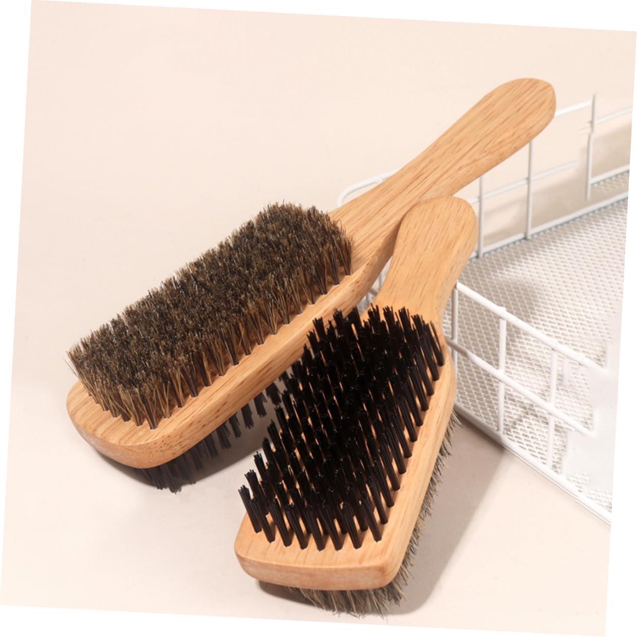 minkissy 3 Set Di Spazzole Per Con Setole Di Cinghiale Per E Sottili Da Uomo A Doppia Faccia Robuste Per L'uso Quotidiano 2 Pezzi*3
