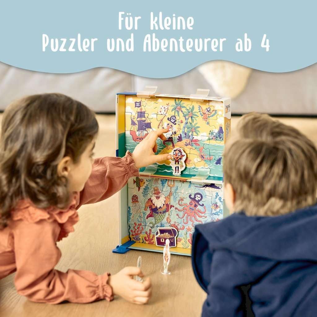 Ravensburger Puzzle & Play: Land in Sight 2 x 24 Piece Jigsaw Puzzle Set for Kids - 05592 - Every Piece is Unique, Pieces Fit Together Perfectly