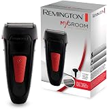 Remington Folienrasierer MyGroom F0050, vollflexible Scherfolien, kompaktes Design, abnehmbarer Scherkopf für eine einfache Reinigung, Trockenanwendung, schwarz/rot
