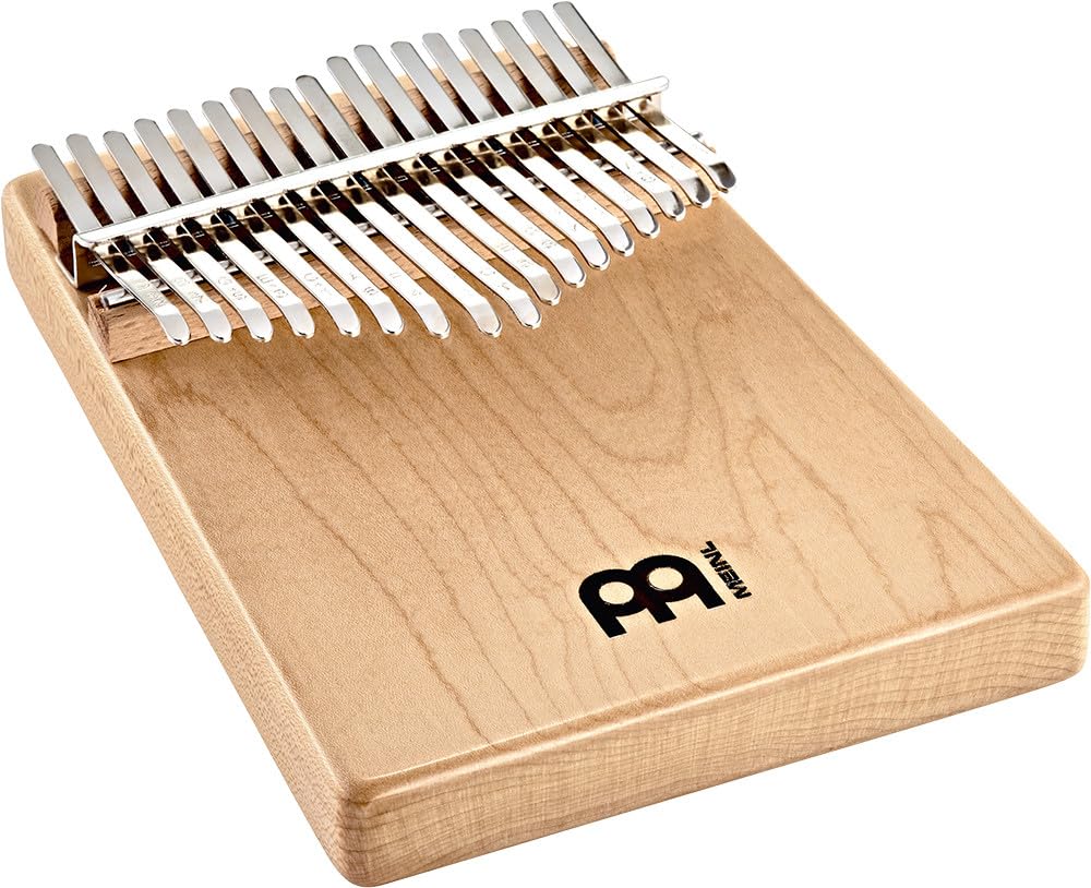 Sonic Energy Solid Body Kalimba – 17 notes, do majeur – Pour la méditation, le yoga, la percussion – Bois d'érable – Accessoires inclus (1B-KL1704S)