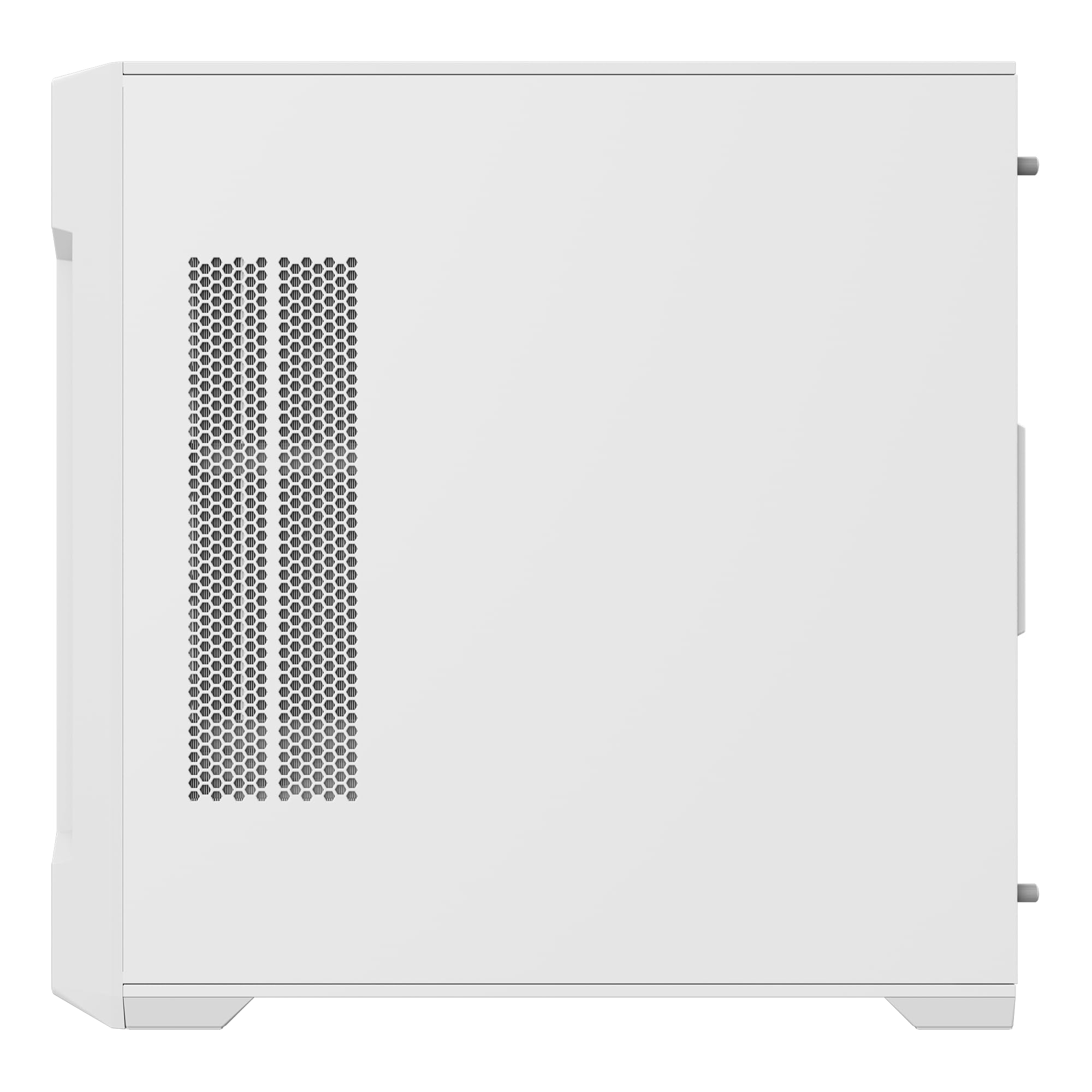 GIGABYTE C102 Glass Ice - Carcasa Blanca para Juegos de PC de Torre Media, Vidrio Templado, Cubierta de Fuente de alimentación, 2 Ventiladores de 120 mm (GB-C102GI)