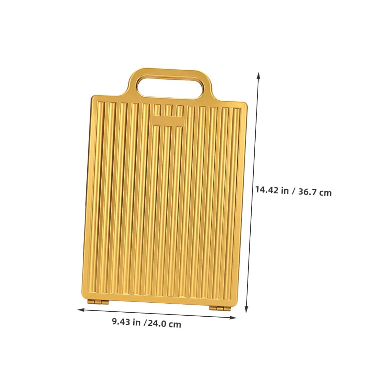 SHERCHPRY Faltbarer doppelseitiger Friseurspiegel Gold Tragbarer Handspiegel Kompakt für Styling Makeup Frisur Kontrolle Reise Zubehör