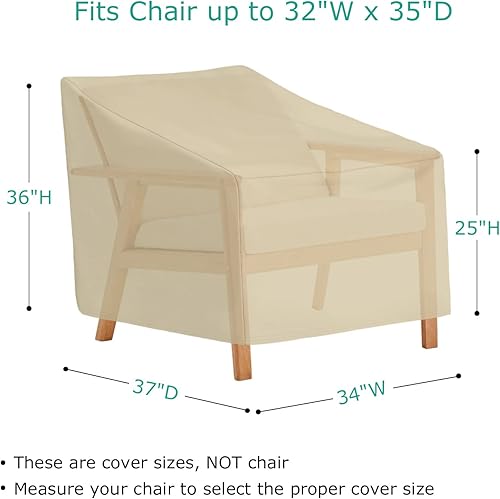 Miniatura 9 de SunPatio Fundas para sillas de exterior, impermeables, resistentes para muebles de patio, césped, protección para todo tipo de clima, fundas de