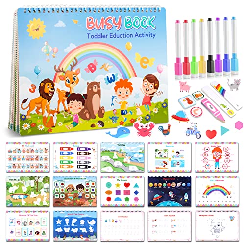 Rusee Montessori Toys For Toddlers Preschool Learning Activities,16 Themes Preschool Learning Busy Book, Educational Toys Autism Learning Materials Birthday Gifts For Kids Ages 3-6 #TOP10