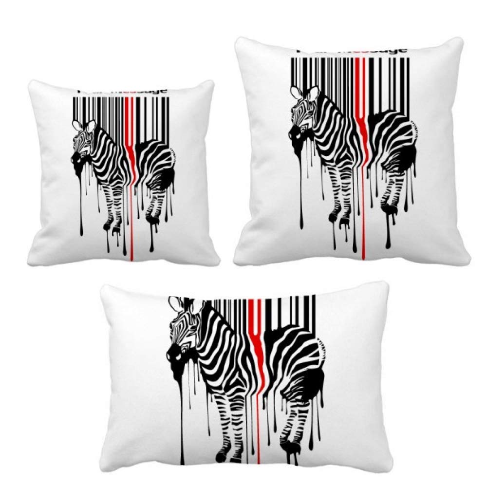 Housse de coussin pinto lavable en machine au motif graffiti rouge et noir resistant