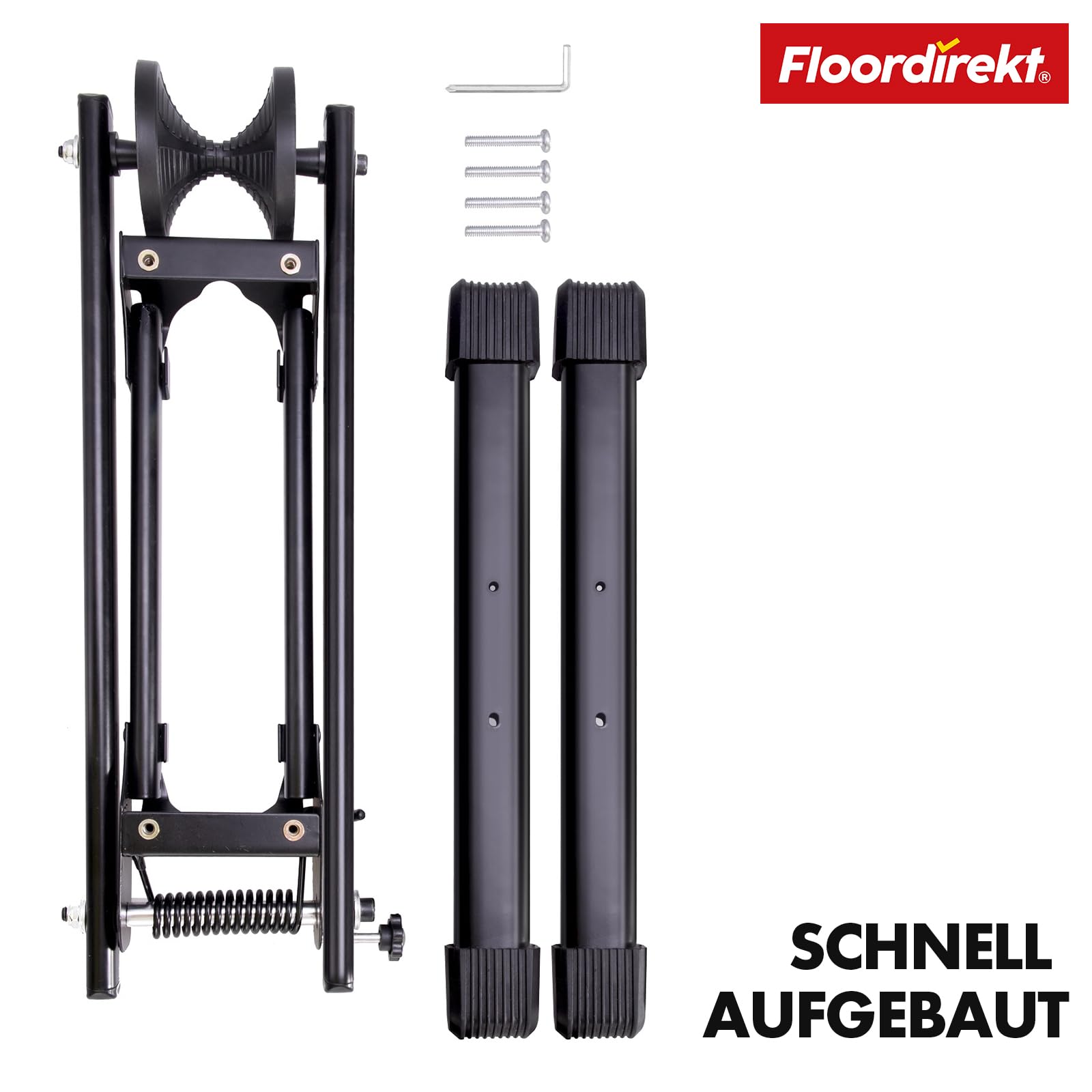 Floordirekt Fahrradständer, 24-29 Zoll Boden Fahrradständer, Fahrradhalter für Mountainbike, Ebike, Trekkingrad, Cityrad, Pendlerfahrräder (Finn)