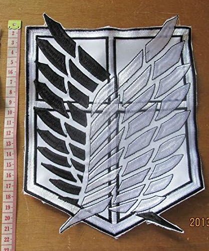 Amazon 進撃の巨人 エレン ミカサ アルミン リヴァイ 調査兵団章 刺繍ワッペン エンブレム コスプレ小物 大 ワッペン アップリケ 通販