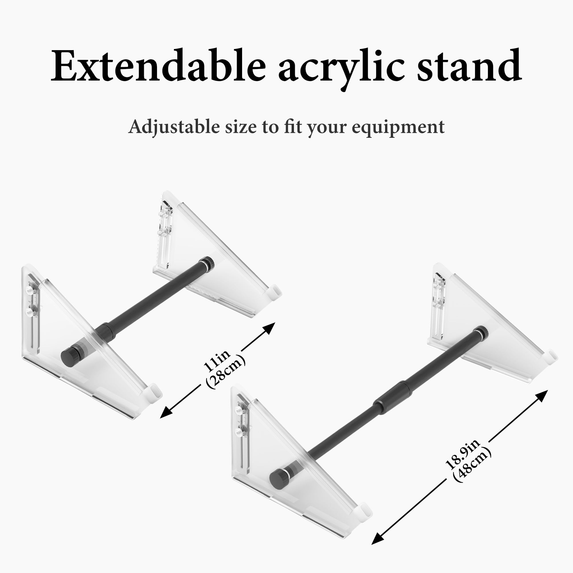 GEEKRIA Supporto da scrivania per interfaccia audio, dimensioni da 28 cm a 48 cm, per controller MIDI/Drum Machine/Sampler/Synth e altro ancora, compatibile con Akai Professional MPC Live III/MPC Live