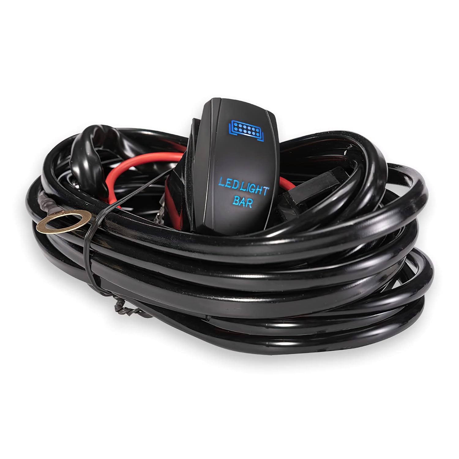 FieryRed Wiring Harness Kits Universal 1 Lead LED Light Bar Wiring