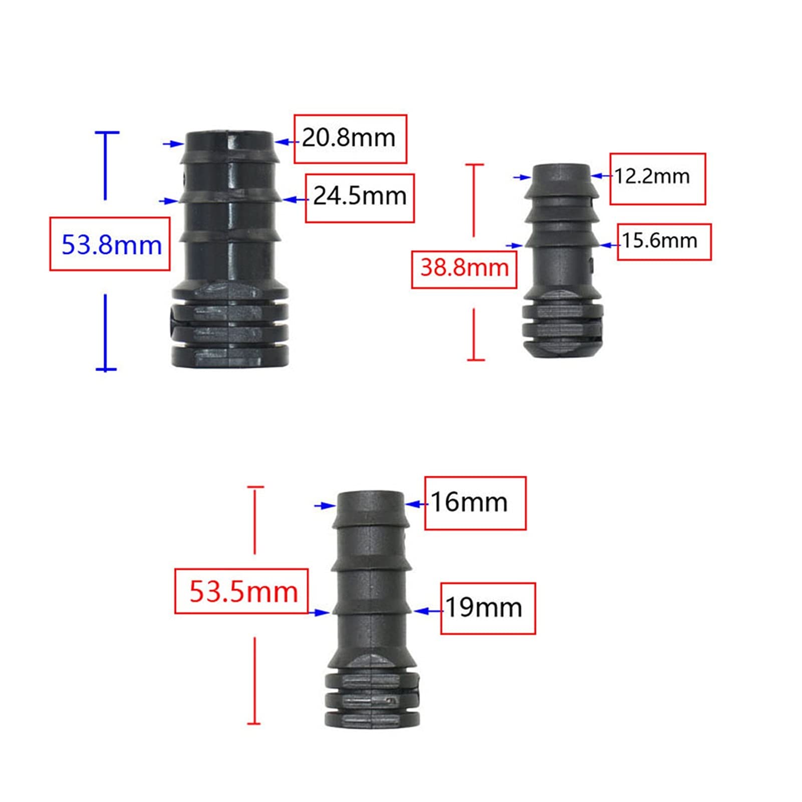 Armatura do nawadniania kropelkowego Złącze do wody natryskowej 50 szt. 16 mm 20 mm 25 mm PE Rura Trójnik Kolanko Naprawa Koniec Korek Łącznik 1/2 3/4" Ogród Nawadnianie Kroplowe