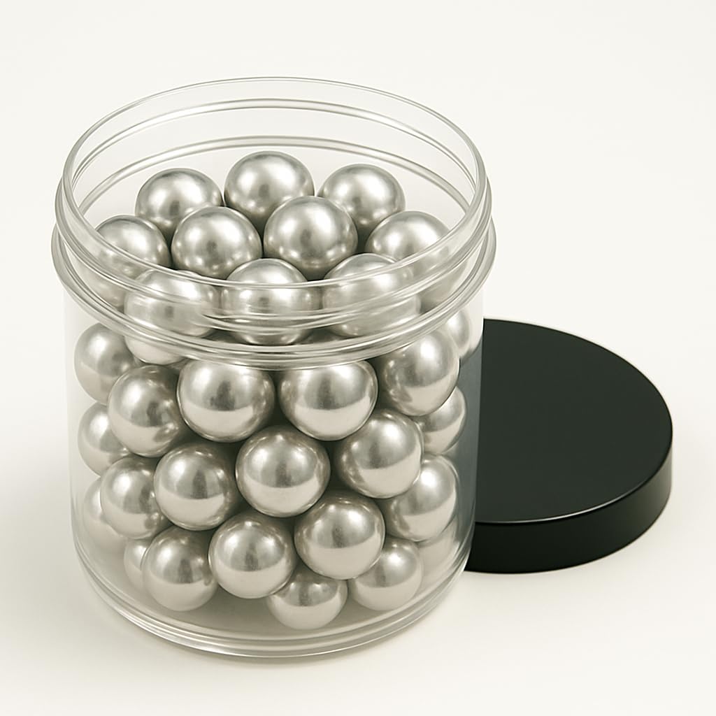 Premium Aluminum Balls in 50 Caliber – 12.5mm Precision-Machined Projectiles (50pcs) – Solid Aluminum Ammo for HDR & HDP Pistols – Reusable, Polished Finish - Balles de Paintball pour Arme