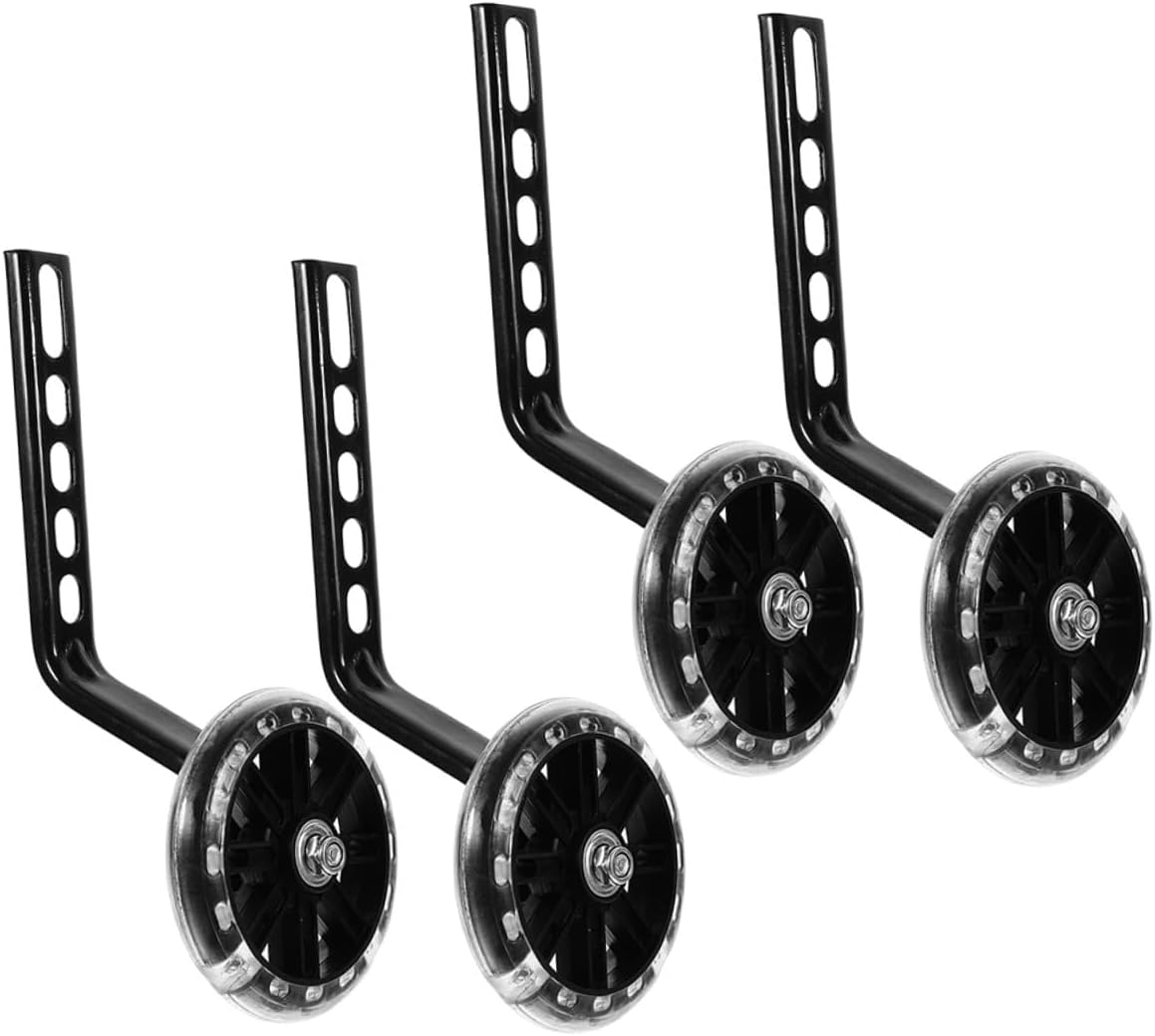 4pcs Auxiliary Training Wheels with Adjustable Mounts Durable Stabilizer Wheels for Safe Riding