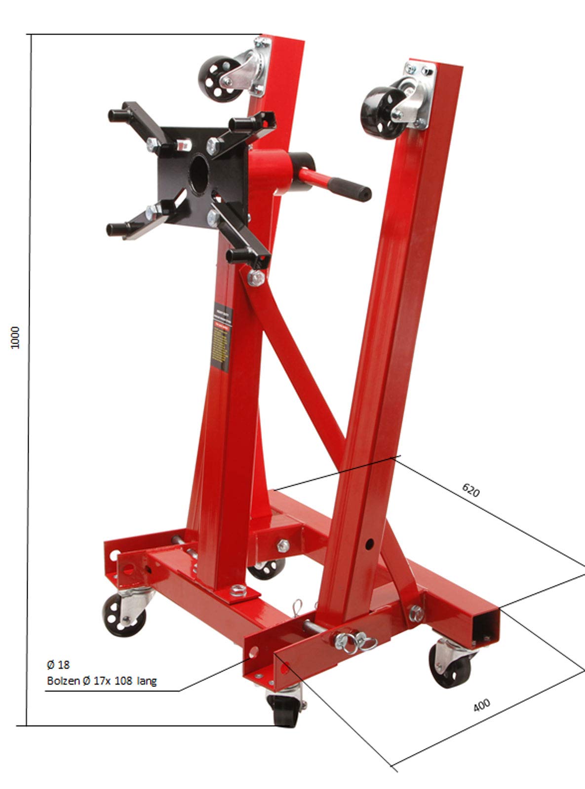 Motorständer Motorhalter 900 KG 6 Rädern + Motorheber Motorkran 2000 kg