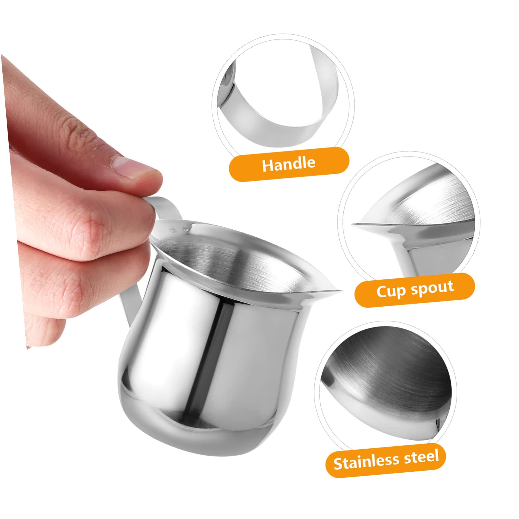 YARNOW 9piezas Jarra Espumadora De Leche Inoxidable Taza Pequeña Para Café Espresso y Espumado De Leche