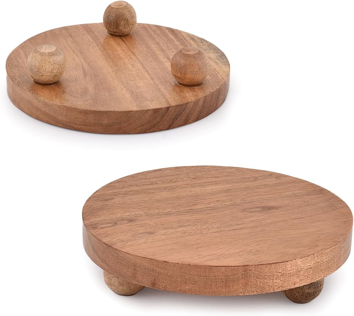 Akazienholz Präsentationsständer - Rustikale Holztabletts Für Deko & Accessoires