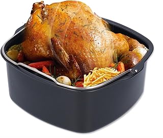 8 inch Air Fryer Cake Pan, Nonstick Air Fryer Cake Barrel, Pizza Bread B...