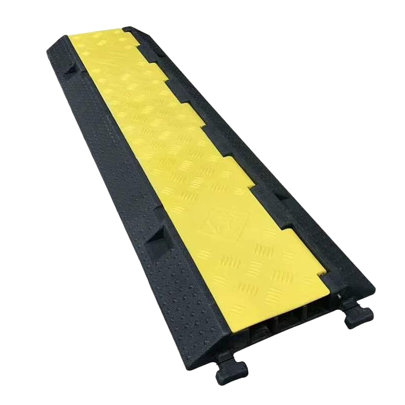 HTTGDGDH Rubber Speed Bump,Deceleration Ramp,Speed Bump With 3 Cable Channels,Heavy Speed Speed Bump,Suitable For Asphalt Concrete Gravel Driveway,