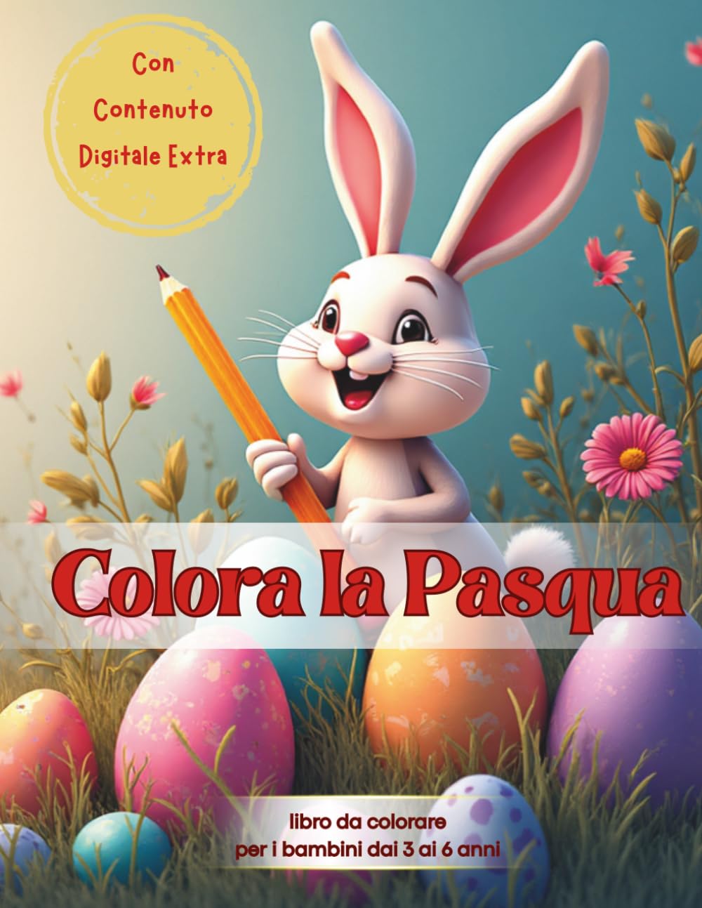 Colora la Pasqua: Libro da colorare per bambini 3–6 anni con coniglietti, pulcini e uova pasquali | Attività creative per la primavera