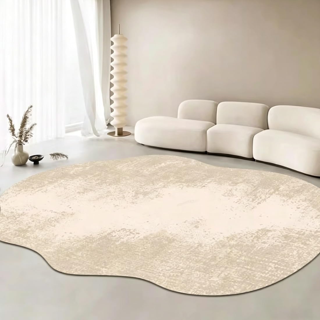 Tapis moderne abstrait lavable et antidérapant pour salon et cuisine