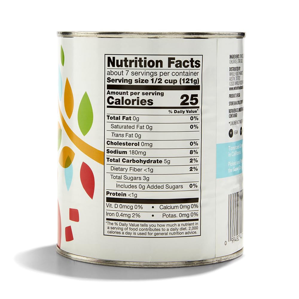 365 by Whole Foods Market, Diced Tomatoes, 28 Ounce
