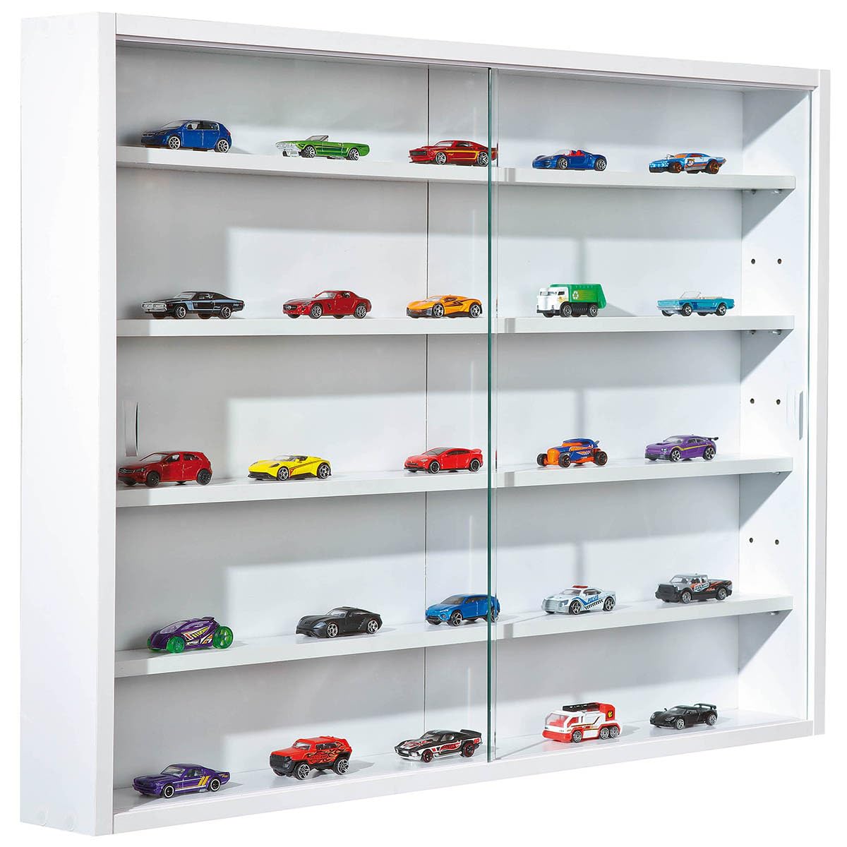 AltoBuy Collect Blanc - Vitrine Murale 5 Compartiments Blanche