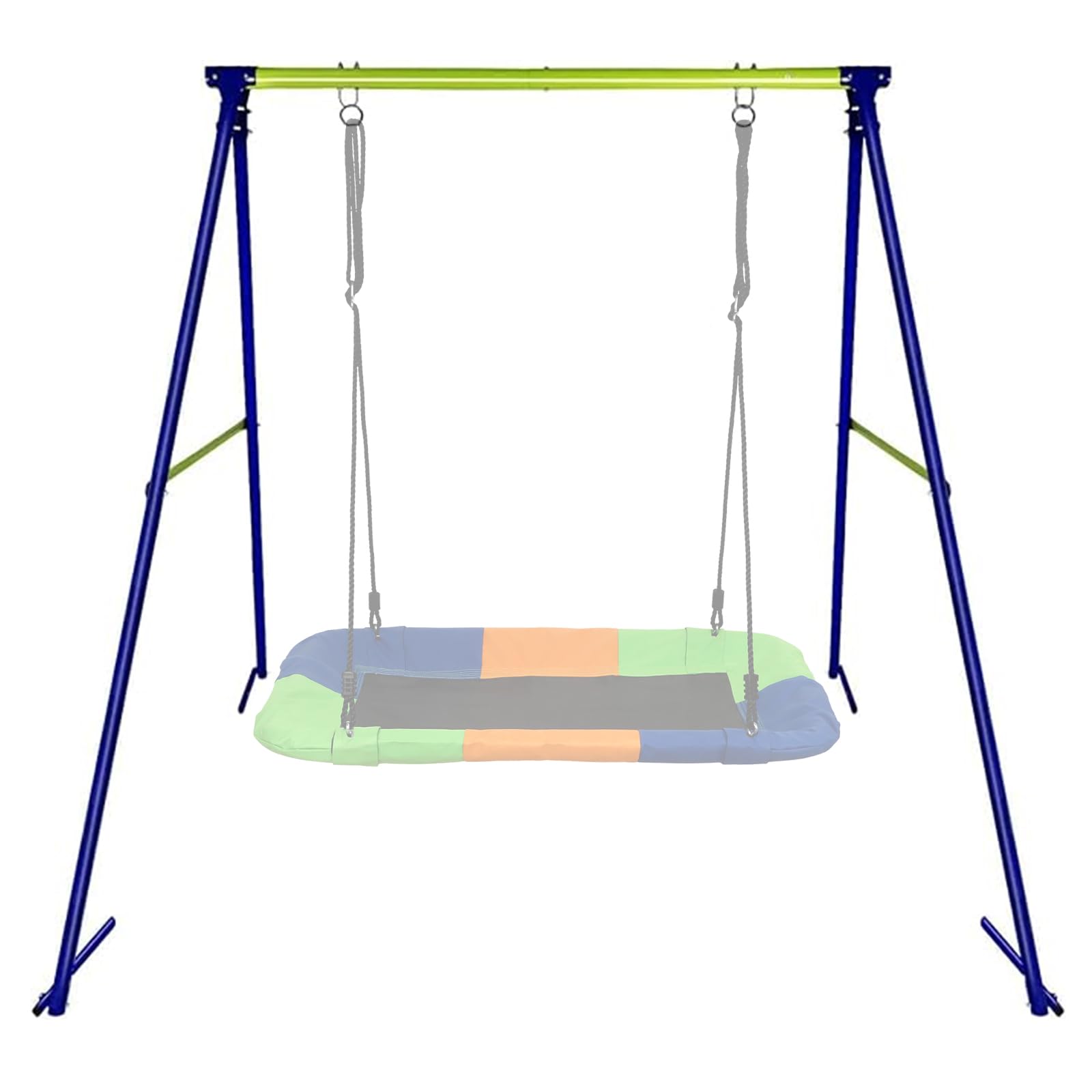 Dripex Altalena per Bambini, in metallo, fino a 200 kg, stabile e resistente, per esterni, giardino, altalena per bambinis,cala da arrampicata (singola 163x160x180cm)
