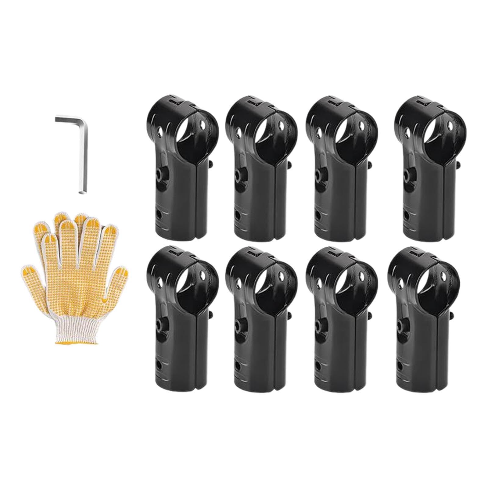 Kit fixation pour poteau en T avec clé gants et 8 colliers