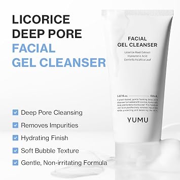 YUMU Double Cleansing Duo Set, Gentle Face Wash & Pore Control Cleansing Oil, Hydrating, Korean Skin Care