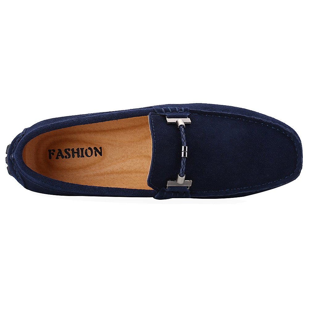 Uomo Elegante Fibbia Mocassini Comfort Scamosciato Scarpe di Guida Moda Pantofole