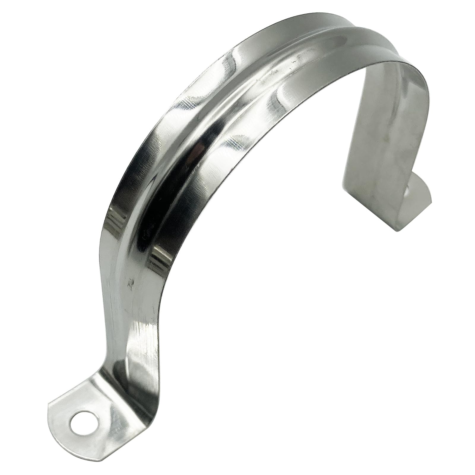 3 inches Rigid Pipe Two Hole stainless steel U-shaped pipe card Tension Clips 304 Stainless Steel Heavy Duty Pipe Fasten Holder-Secures Conduit Silver, 10Pcs(75MM)