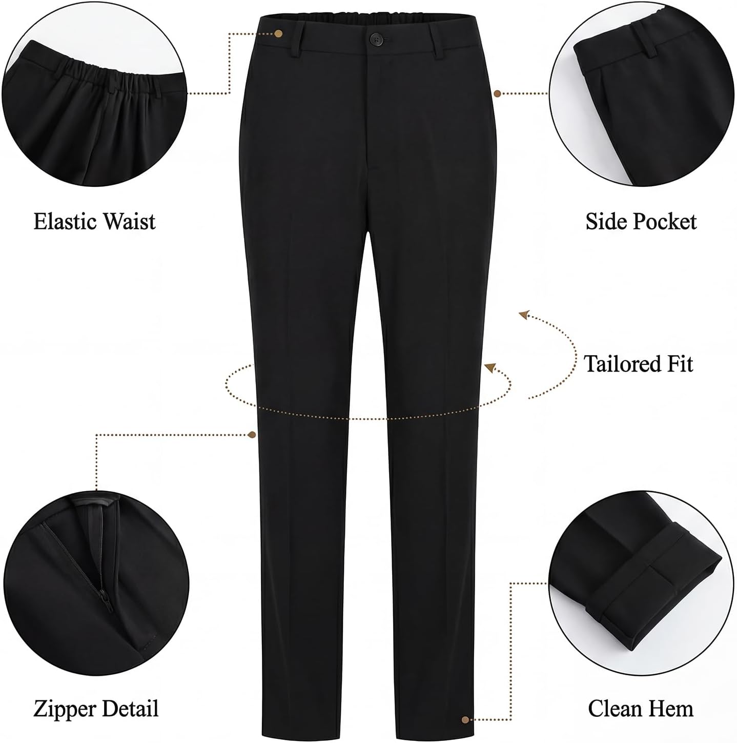 Women's 2 Piece Pants Suit - Wrinkle-Free Business Casual Blazer Set - Professional... - Image 4