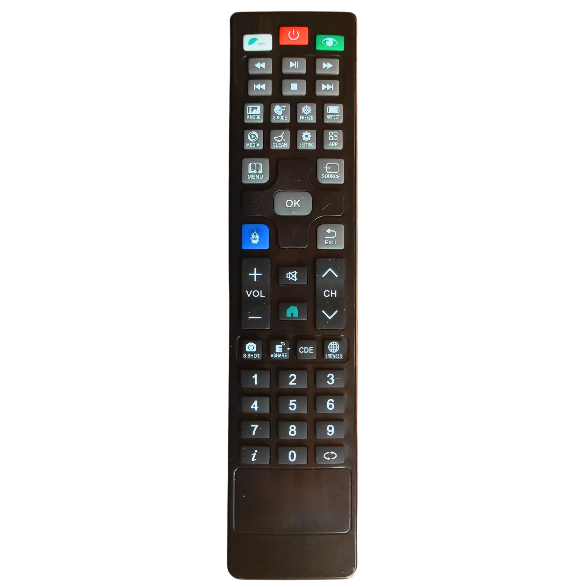 BLUKEY Remote Control for Shinco Smart LED, LCD Smart TV (Black) (B0CS7B5XQD) Amazon Price History, Amazon Price Tracker